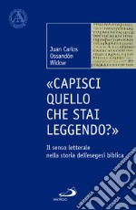 «Capisci quello che stai leggendo?». Il senso letterale nella storia dell'esegesi biblica libro