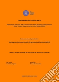 Analisi e sviluppo software per la gestione del processo di Budgeting libro