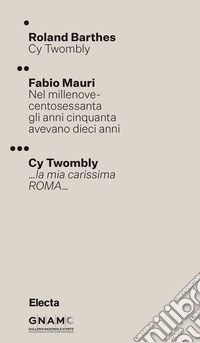 Cy Twombly. Ediz. italiana e inglese libro