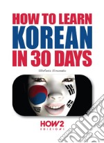 How to learn korean in 30 days libro