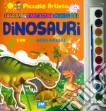 Colora il magico mondo dei dinosauri con gli acquarelli. Piccolo artista. Ediz. a colori. Con gadget libro