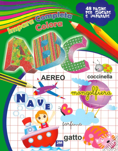 Impara completa e colora le lettere