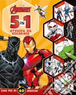 5 in 1 attività da colorare. Avengers. Con adesivi. Ediz. a colori libro