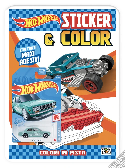 Colori in pista. Hot Wheels. Sticker & color. Ediz. a colori. Con macchinina