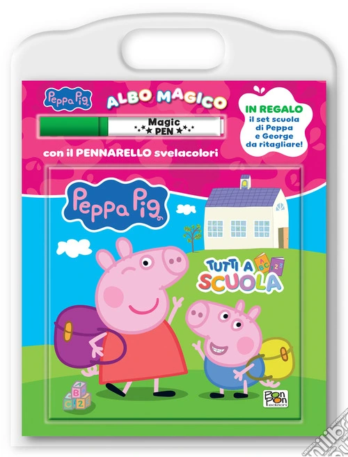 Tutti a scuola! Albo magico. Peppa pig. Ediz. a colori. Con pennarello svelacolori