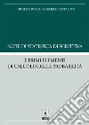 Note di statistica descrittiva e primi elementi di calcolo delle probabilità libro