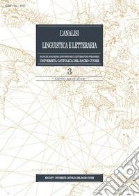 L'analisi linguistica e letteraria (2018). Vol. 3 libro