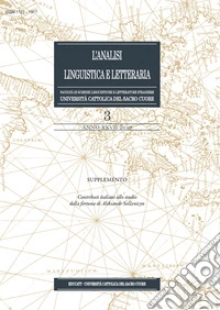 L'analisi linguistica e letteraria. Supplemento al vol. 3 (2019) libro