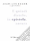 Epistola libro di Egger Jean-Luc