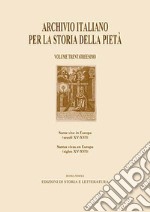 Archivio italiano per la storia della pietà. Ediz. italiana e spagnola. Vol. 33: Sante vive in Europa (secoli XV-XVI) libro