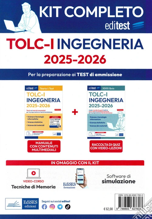 EdiTest. Kit ingegneria completo. Con sofware di simulazione