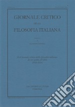 Giornale critico della filosofia italiana (1920-2020) libro