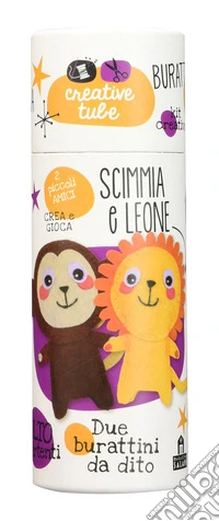 Scimmia e leone. Burattini da dito. Creative tube