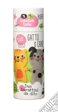 Gatto e cane. Burattini da dito. Creative tube