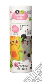 Gatto e cane. Burattini da dito. Creative tube