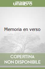 Memoria en verso libro