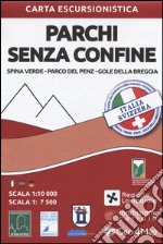 Carta escursionistica parchi senza confine. Spina Verde, parco del Penz, gole della Breggia. Scala 1:10.000. Ediz. italiana, inglese e tedesca libro