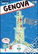 Mappa di Genova illustrata. Con adesivi. Ediz. italiana e inglese libro