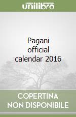 Pagani official calendar 2016 libro