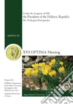 Proceedings of the 16th Optima meeting. Abstracts, 2-5 October 2019, Agricultural University of Athens, Greece libro