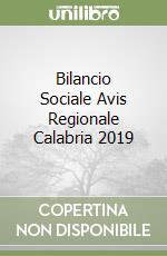 Bilancio Sociale Avis Regionale Calabria 2019 libro