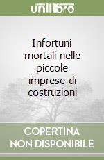 Infortuni mortali nelle piccole imprese di costruzioni libro