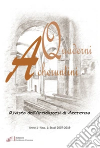 Quaderni Acheruntini. Vol. 1 libro