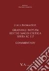 Graduale novum editio magis critica iuxta sc 117. Commentary libro
