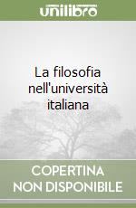 La filosofia nell'università italiana