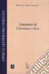 Lineamenti di letteratura critica libro di Orza Corrado Nunziata