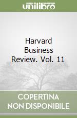 Harvard Business Review. Vol. 11 libro
