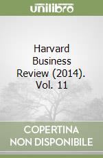 Harvard Business Review (2014). Vol. 11 libro
