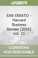 EAN ERRATO - Harvard Business Review (2016) vol. 11 libro