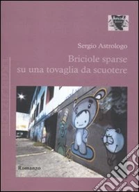 Briciole sparse su una tovaglia da scuotere libro