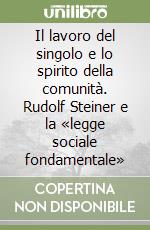 Il lavoro del singolo e lo spirito della comunità. Rudolf Steiner e la «legge sociale fondamentale» libro