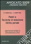 Pareri e tecniche di redazione. Diritto penale libro