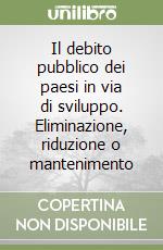 Il debito pubblico dei paesi in via di sviluppo. Eliminazione, riduzione o mantenimento