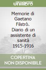 Memorie di Gaetano Filstrò. Diario di un assistente di sanità 1915-1916 libro