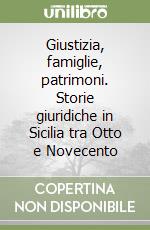 Giustizia, famiglie, patrimoni. Storie giuridiche in Sicilia tra Otto e Novecento