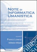 Note di informatica umanistica libro