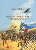 Per non dimenticarli. I drammatici vissuti dei militari italiani negli anni di guerra (1940-1945)