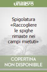 Spigolatura «Raccogliere le spighe rimaste nei campi mietuti» libro