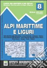 Carta n. 8 Alpi Marittime e Liguri 1:50.000. Carta dei sentieri e dei rifugi libro