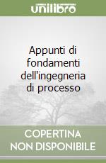 Appunti di fondamenti dell'ingegneria di processo libro