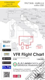 Avioportolano. VFR flight chart LI 6 Italy Sicily. ICAO annex 4 - EU-Regulations compliant. Ediz. italiana e inglese libro