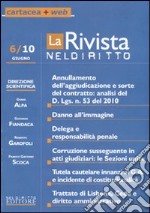 La rivista di Neldiritto (2010) (6) libro