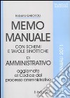 Memo manuale con schemi e tavole sinottiche di amministrativo libro