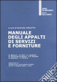 Manuale degli appalti di servizi e forniture libro