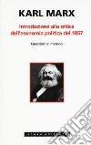 Introduzione alla critica dell'economia politica libro