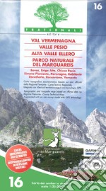 Carta n. 16. Val Vermenagna, Valle Pesio, Alta Valle Ellero, Parco naturale del Marguareis 1:25.000 libro